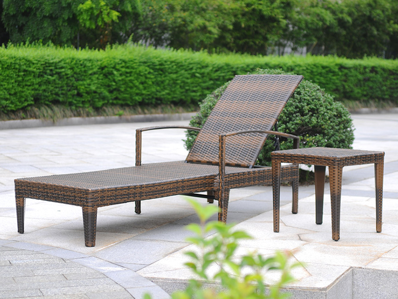 Lounge Rattan Allamuigh, Leaba Alúmanaim Rattan Recliner, Rattan Daybed YQ-RB-409