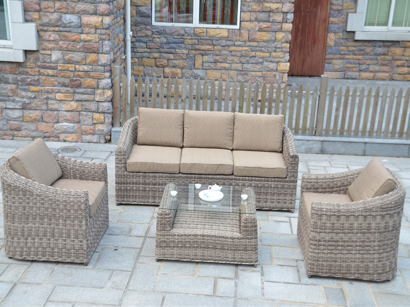 Socraigh SOFA Rattan, Socraigh tolg alúmanaim 4pcs YQR-418-2