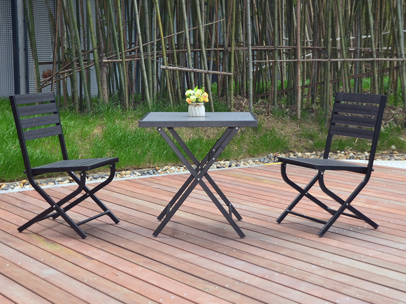 Socraigh PATIO Alúmanaim Folding, Tábla Caife Alúmanaim Socraigh YQW-423